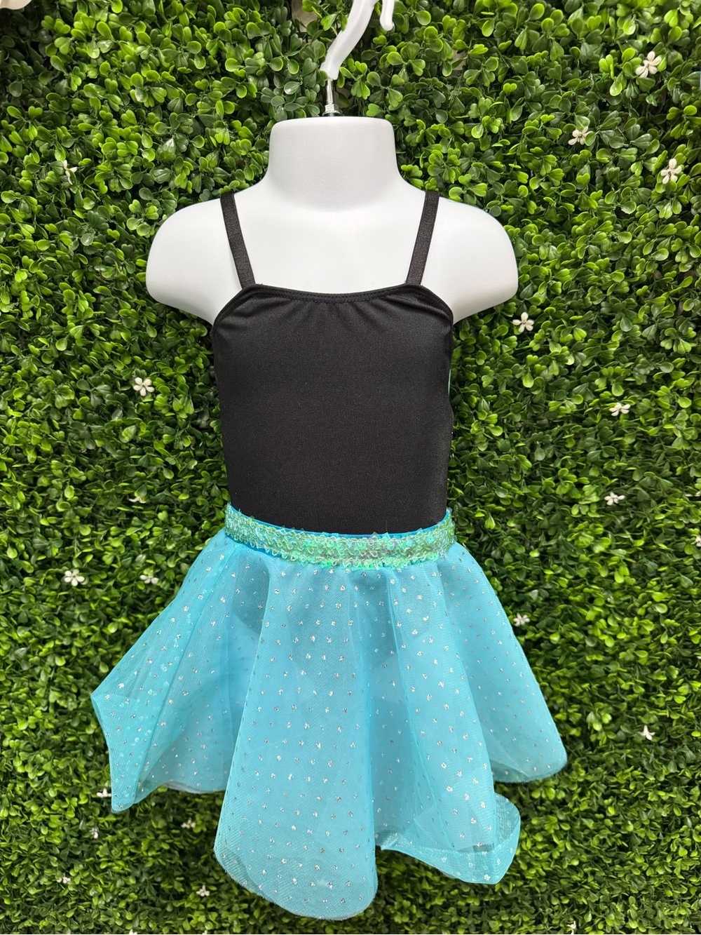 Revolution Black and Turquoise Girls Dance Costume